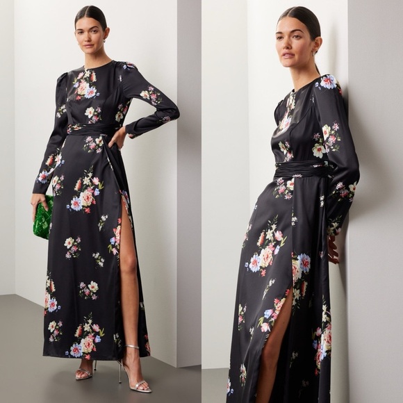 MAC DUGGAL Faux Wrap Floral Gown 8 - Picture 1 of 7